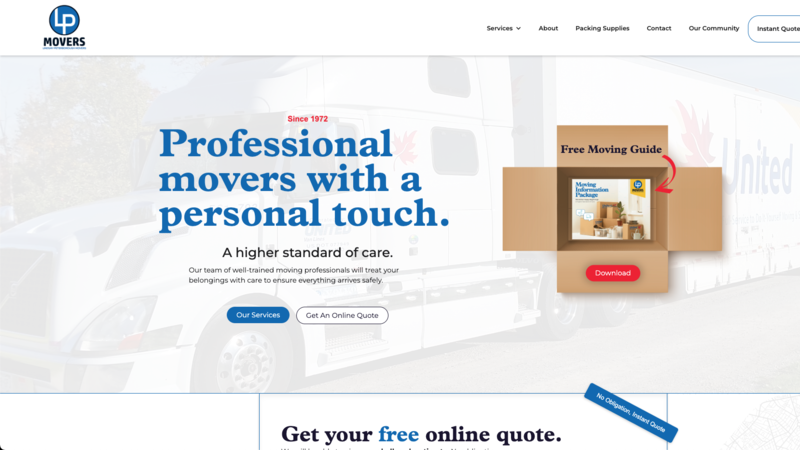 LP Movers website